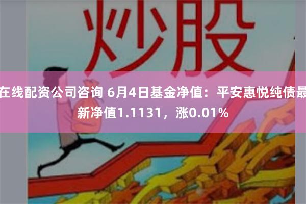 在线配资公司咨询 6月4日基金净值：平安惠悦纯债最新净值1.1131，涨0.01%