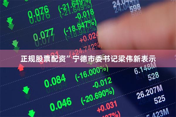 正规股票配资”宁德市委书记梁伟新表示