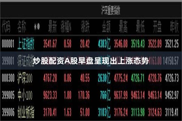 炒股配资A股早盘呈现出上涨态势